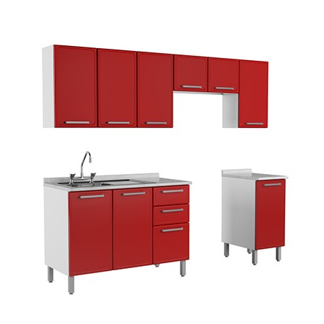 COCINA VERONA ACERO CARBONO BERTOLINI 2.40 M-TodoenunSitio-BERTOLINI