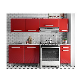 COCINA ACERO ITALIA 2.4 M ROJA-TodoenunSitio-BERTOLINI