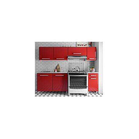 COCINA ACERO ITALIA 2.4 M ROJA-TodoenunSitio-BERTOLINI