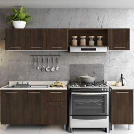 COCINA BERTOLINI WENGUE 2.40 M CHOCOLATE-TodoenunSitio-BERTOLINI