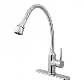 LLAVE MEZCLADORA FLEXIBLE PARA COCINA 33.3 x 10 CM CROMO GLACIER BAY-TodoenunSitio-GLACIER BAY