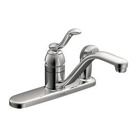 MEZCLADORA MONOMANDO PARA COCINA BANBURY ROCIADOR EXTRAÍBLE LATERAL CROMO-TodoenunSitio-MOEN