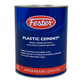 SELLADOR Y RESANADOR PARA FISURAS FESTER PLASTIC CEMENT NEGRO 4 L-TodoenunSitio-FESTER