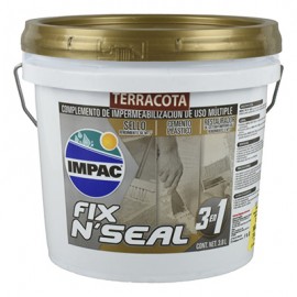 COMPLEMENTO DE IMPERMEABILIZACIÓN DE USO MULTIPLE IMPACT TERRACOTA 3.8 L-TodoenunSitio-IMPAC