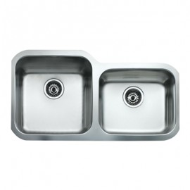 TARJA DE ACERO INOXIDABLE CON 2 CUBETAS DE 87.9 X-TodoenunSitio-TEKA