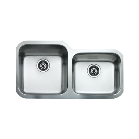 TARJA DE ACERO INOXIDABLE CON 2 CUBETAS DE 87.9 X-TodoenunSitio-TEKA