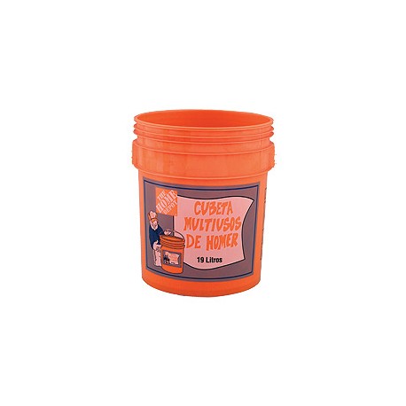 CUBETA HOMER MULTIUSOS NARANJA DE 19 L-TodoenunSitio-