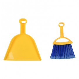 MINI RECOGEDOR CON CEPILLO PLÁSTICO AMARILLO-TodoenunSitio-CORAZZI