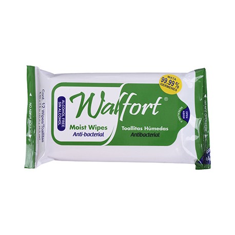 TOALLITAS HÚMEDAS ANTIBACTERIAL 12 PIEZAS-TodoenunSitio-WALFORT