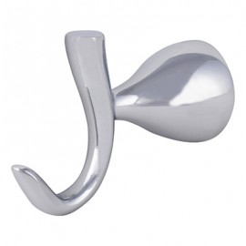 GANCHO DOBLE PARA BATAS METAL PLATA 1 PIEZA-TodoenunSitio-GLACIER BAY