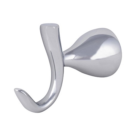 GANCHO DOBLE PARA BATAS METAL PLATA 1 PIEZA-TodoenunSitio-GLACIER BAY