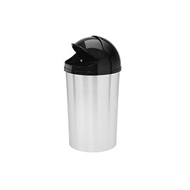 BOTE DE BASURA TIPO METAL DE 25 L PLATA-TodoenunSitio-RIMAX
