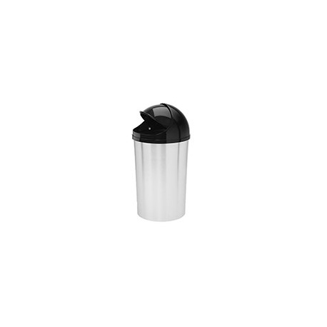 BOTE DE BASURA TIPO METAL DE 25 L PLATA-TodoenunSitio-RIMAX