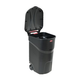 BOTE DE BASURA CON TAPA Y RUEDAS PARA EXTERIOR 170 L NEGRO-TodoenunSitio-RUBBERMAID