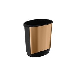 BOTE DE BASURA NEGRO/COBRE DE 14 L-TodoenunSitio-KIS