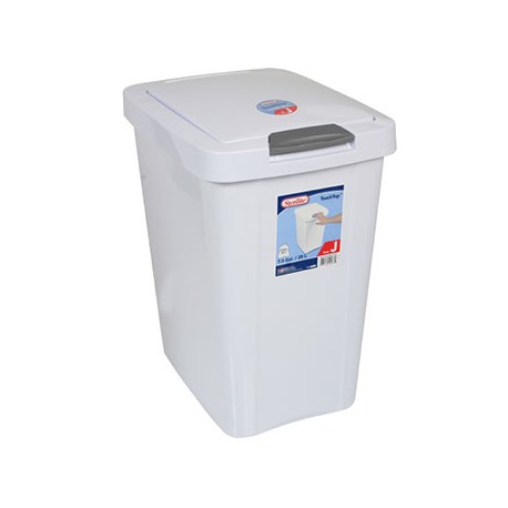 BOTE PARA BASURA TOUCH TOP 30 L BLANCO-TodoenunSitio-STERILITE