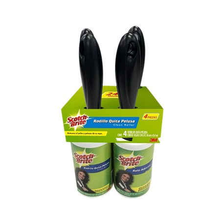 RODILLO QUITAPELUSAS 60 HOJAS 4 PACK SCOTCH BRITE-TodoenunSitio-SCOTCH BRITE
