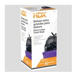 BOLSAS PLÁSTICAS PARA BASURA EXTRA JUMBO CON SOLAPA DE 208 L 18 PIEZAS-TodoenunSitio-HDX
