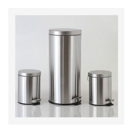 PAQUETE DE 3 BOTES DE BASURA EN ACERO INOXIDABLE 1 DE 30 L Y 2 DE 5 L-TodoenunSitio-HDX