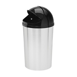 BOTE DE BASURA TIPO METAL DE 25 L PLATA-TodoenunSitio-RIMAX