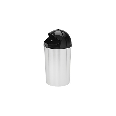 BOTE DE BASURA TIPO METAL DE 25 L PLATA-TodoenunSitio-RIMAX
