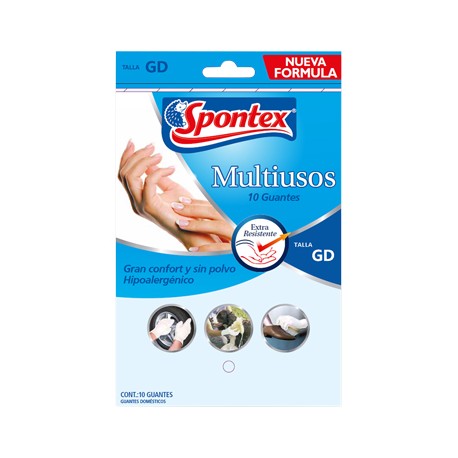 GUANTE SPONTEX MULTIUSOS C/10 GD-TodoenunSitio-SPONTEX