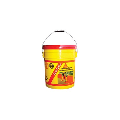 IMPERMEABILIZANTE ACRIL TECHO 5 AÑOS ROJO 19 L-TodoenunSitio-SIKA