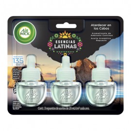 AIRWICK ELECTRICO ATARDECER CABOS 3 PIEZAS 21ML-TodoenunSitio-AIR WICK