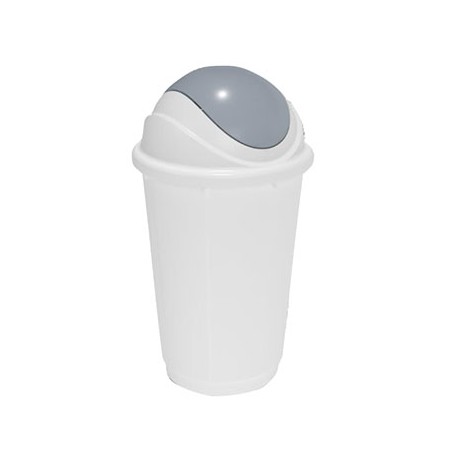 BASURERO CON TAPA OSCILANTE 60 L BLANCO-TodoenunSitio-KIS