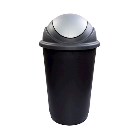 BASURERO CON TAPA OSCILANTE 60 L GRIS-TodoenunSitio-KIS