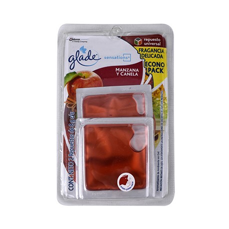 REPUESTO AROMATIZANTE EN GEL MANZANA Y CANELA 2 PIEZAS-TodoenunSitio-GLADE