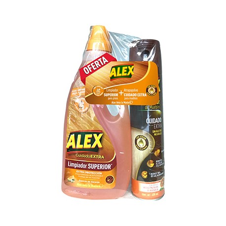 PACK LIMPIADOR PARA PISOS LAMINADOS 750ML + ALEX ATRAPAPOLVO 400ML-TodoenunSitio-ALEX