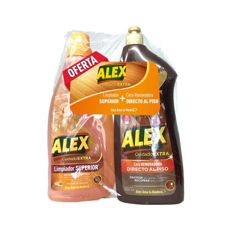PACK ALEX LIMPIADOR PARA PISOS LAMINADOS + CERA DIRECTA-TodoenunSitio-ALEX