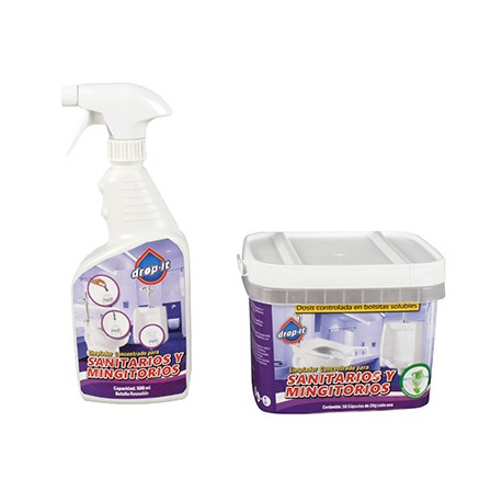 LIMPIADOR CONCENTRADO PARA BAÑOS GEL ROJO 50 CÁPSULAS DE 20 GR Y 1 ATOMIZADOR DE 500 ML-TodoenunSitio-DROP IT