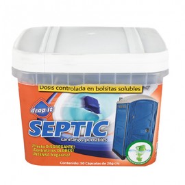 SEPTIC PARA SANITARIOS PORTÁTILES POLVO AZUL 50 CÁPSULAS DE 20 GR-TodoenunSitio-DROP IT