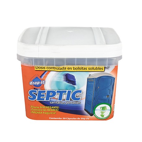 SEPTIC PARA SANITARIOS PORTÁTILES POLVO AZUL 50 CÁPSULAS DE 20 GR-TodoenunSitio-DROP IT
