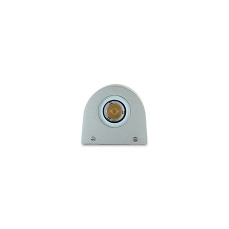 ARBOTANTE CORTESIA PICENO ALUMINIO/VIDRIO GRIS SATINADO LED 4 W-TodoenunSitio-ADESI