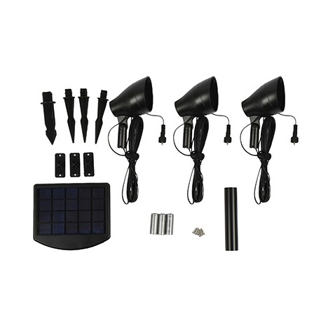 REFLECTOR SOLAR LUZ BLANCA CÁLIDA LED 0.675 WATTS 3 PIEZAS-TodoenunSitio-HAMPTON BAY