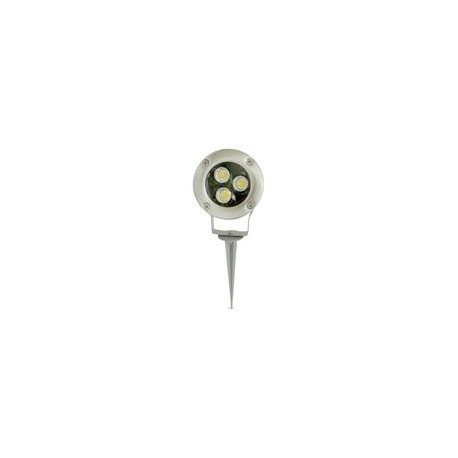 ESTACA EXTERIOR DE PISO COLOR NÍQUEL MATE LED 4 W-TodoenunSitio-ADESI PRO