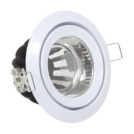 DOWNLIGHT FIJO 4" MR16 C/CRISTAL BLANCO-TodoenunSitio-ESTEVEZ