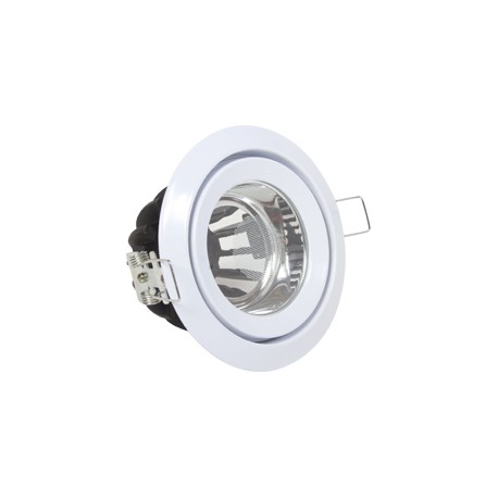 DOWNLIGHT FIJO 4" MR16 C/CRISTAL BLANCO-TodoenunSitio-ESTEVEZ