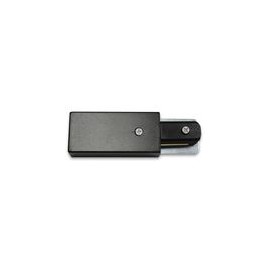 CONECTOR PARA RIEL TERMINAL CON ALIMENTACION ALUMINIO NEGRO-TodoenunSitio-ADESI