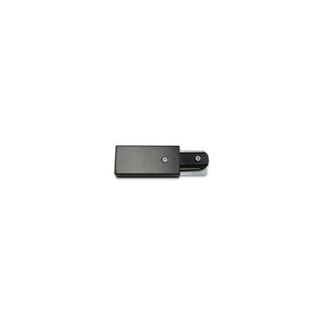 CONECTOR PARA RIEL TERMINAL CON ALIMENTACION ALUMINIO NEGRO-TodoenunSitio-ADESI