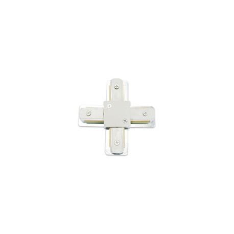 CONECTOR PARA RIEL "X" ALUMINIO BLANCO-TodoenunSitio-ADESI