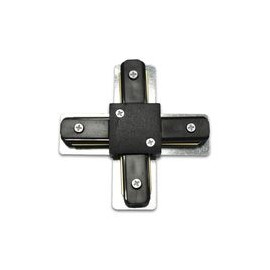 CONECTOR PARA RIEL "X" ALUMINIO NEGRO-TodoenunSitio-ADESI