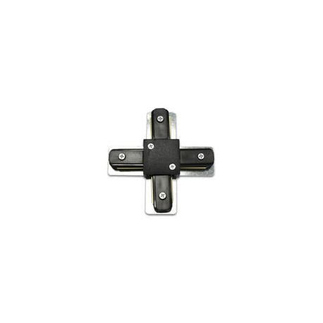 CONECTOR PARA RIEL "X" ALUMINIO NEGRO-TodoenunSitio-ADESI