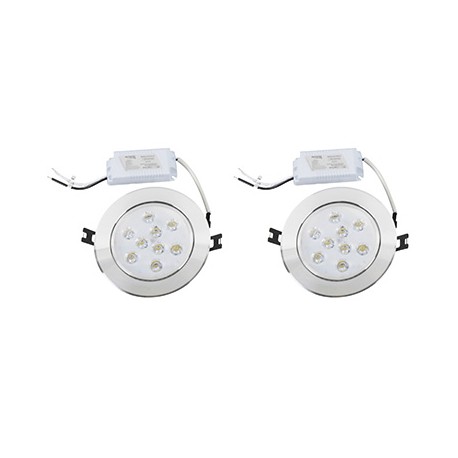 EMPOTRABLE DIRIGIBLE ABELDA NÍQUEL LUZ BLANCA 9W 2 PIEZAS-TodoenunSitio-ARMONIA LED