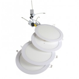 4PACK FLAT PANEL BLANCO 12W C/U LUZ NEUTRA-TodoenunSitio-ESTEVEZ