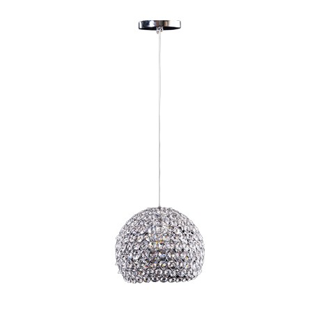 CANDIL METÁLICO CROMO GLOBO LED GRANDE 1 LUZ-TodoenunSitio-GAMALUX