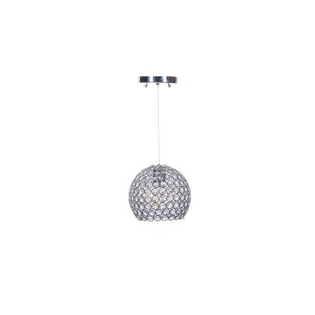 CANDIL METÁLICO CROMO GLOBO LED MEDIANO 1 LUZ-TodoenunSitio-GAMALUX